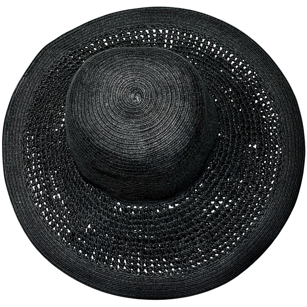J.Crew Black Wide Brim Sun Hat - One Size - Picture 7 of 12